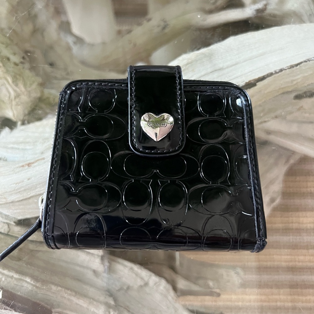Black Patent Leather Coach Wallet